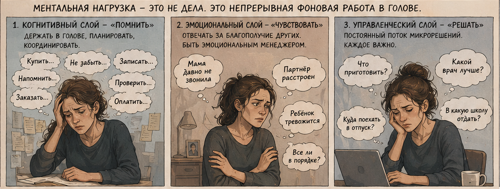 Три слоя ментальной нагрузки: когнитивный, эмоциональный, управленческий