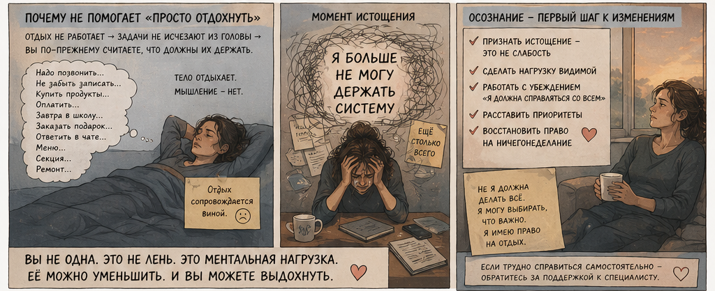 Почему не помогает просто отдохнуть при выгорании от жизни — и первые шаги к изменениям